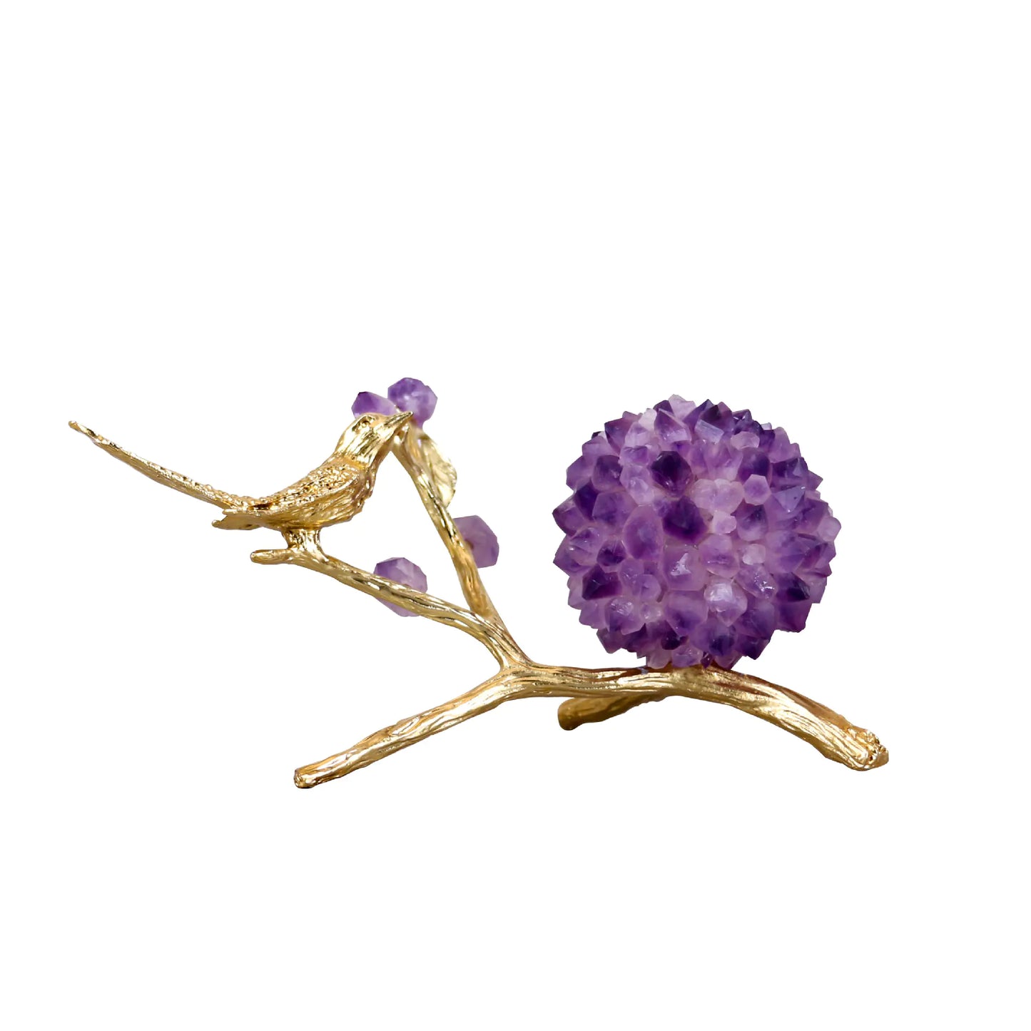 Modern Minimalist Natural Amethyst Ball Decor