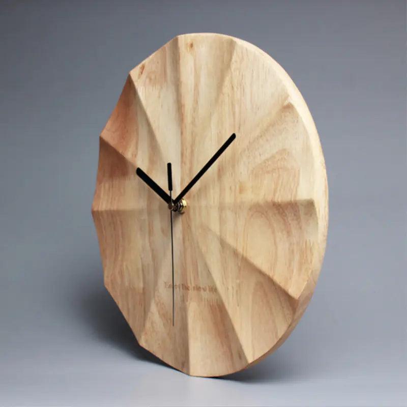 Minimalist Nordic Wooden Wall Clock for Bedroom Decor