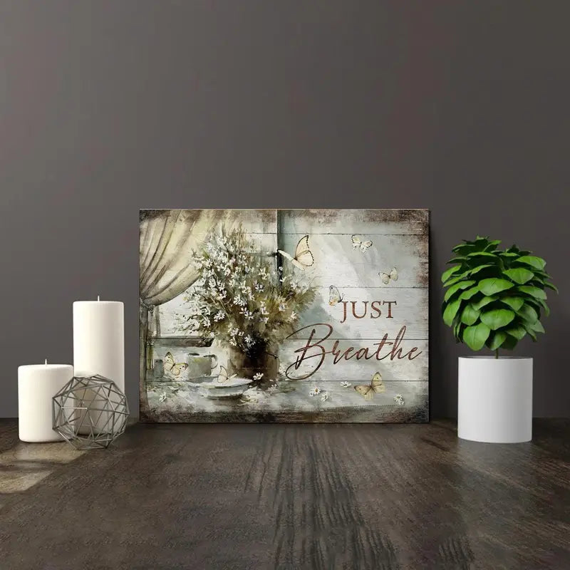 Canvas Poster of Floral Butterfly Art for Home Decor