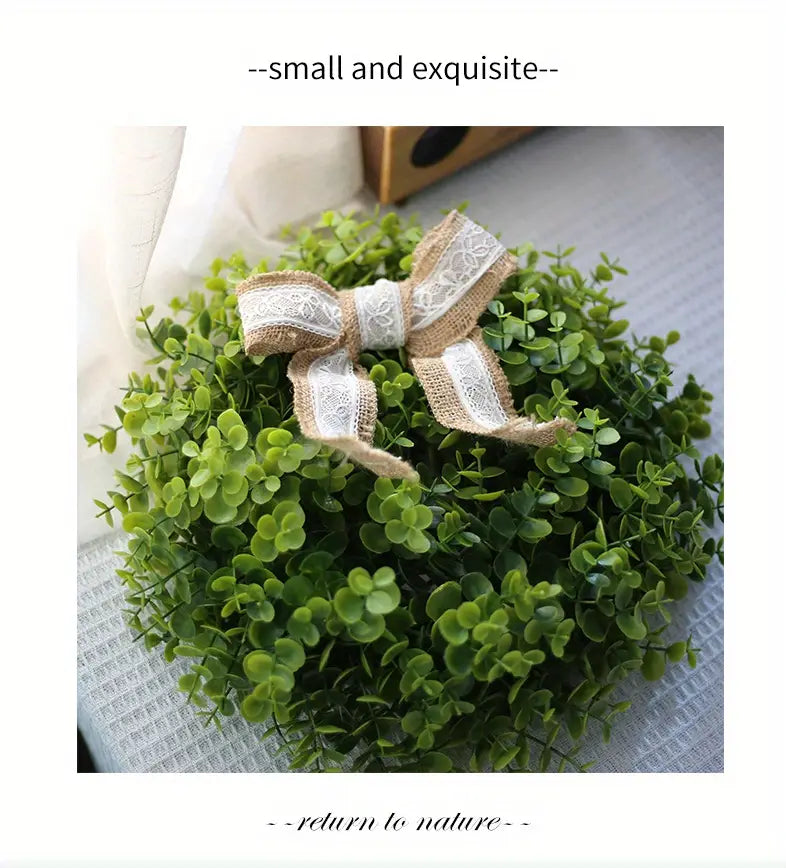 Farmhouse Leaves Wreath - Artificial Floral Door Decor