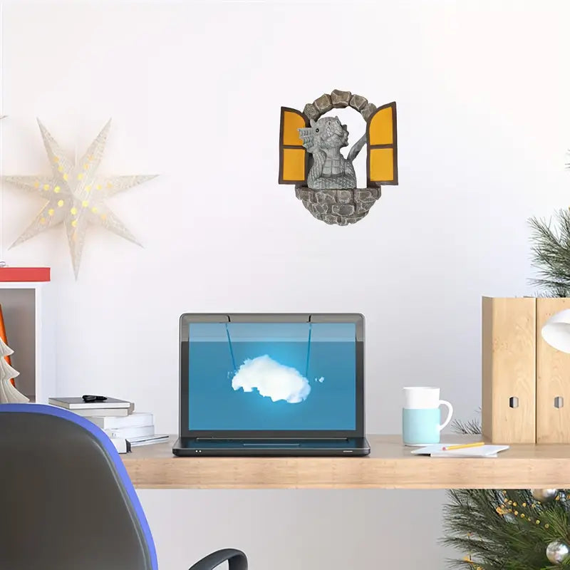 Small Dragon Resin Wall Decor for Home Decoration