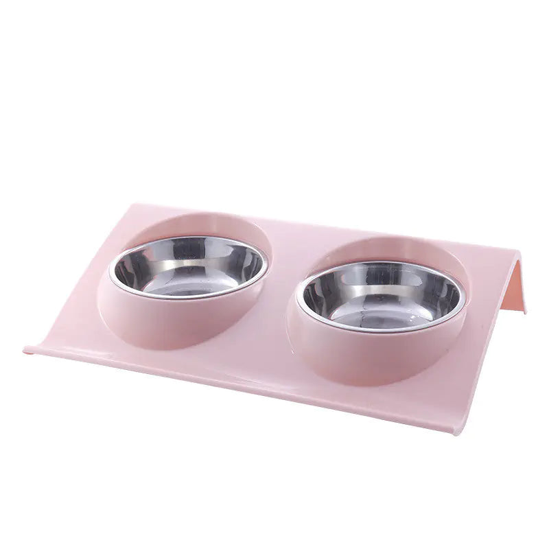 Stainless Steel Double Bowl for Dogs and Cats