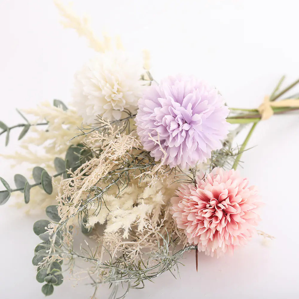 Artificial Flower Bouquet with 3 Heads for Home Decor