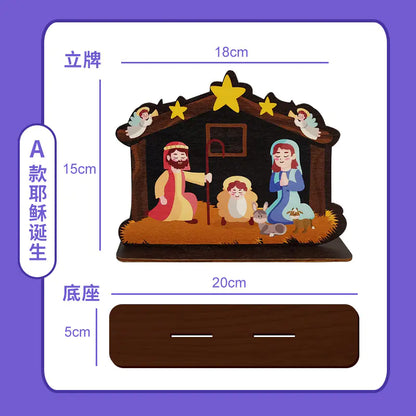 Nativity Scene with Mary, Joseph, and Three Wise Men Decor