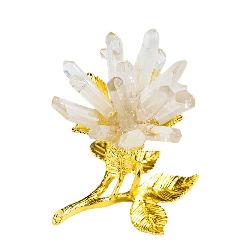 Natural White Crystal Cluster Flower Home Decor Piece