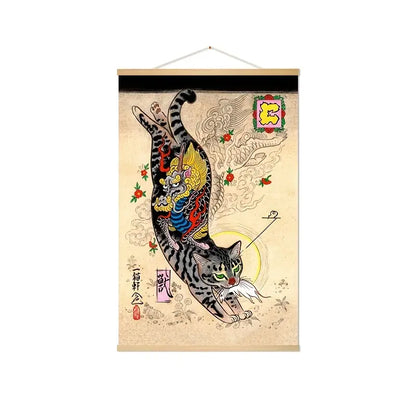 Cute Cat Canvas Wall Art for Home Decor (1pc)