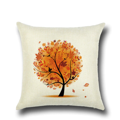 Stylish Cartoon Floral Tree Pillowcase for Home Decor