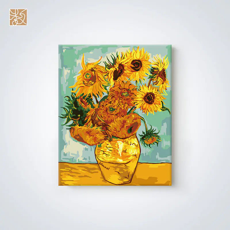 DIY Digital Floral Painting with Frame for Home Decor