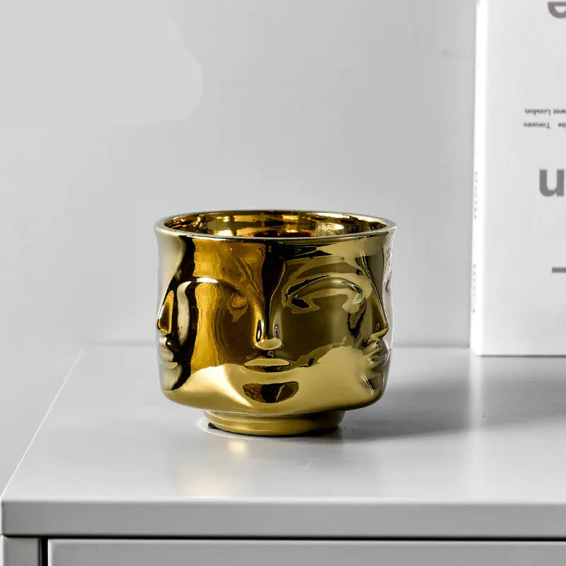 Nordic Creative Face Planter - Modern Ceramic Home Decor