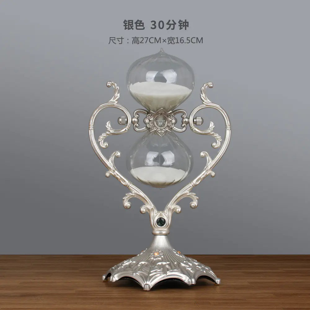 Metal Hourglass Timer - Creative Heart-Shaped Decor