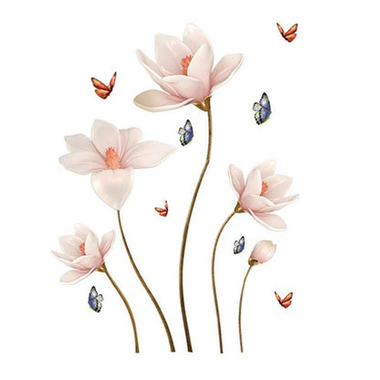 Removable 3D Colorful Butterfly Flower Wall Sticker