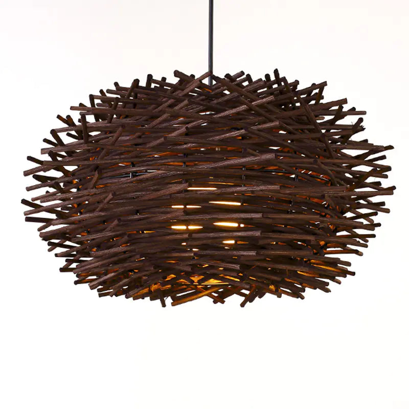 Southeast Asian Rattan Pendant Light