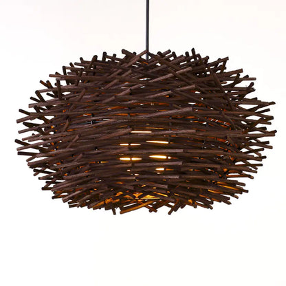 Southeast Asian Rattan Pendant Light