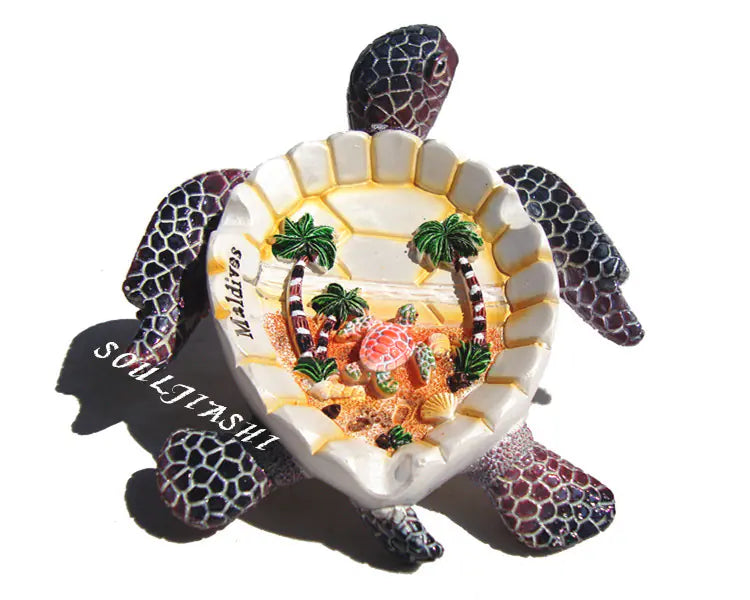 Maldives Souvenir Resin Turtle Ashtray Home Decor