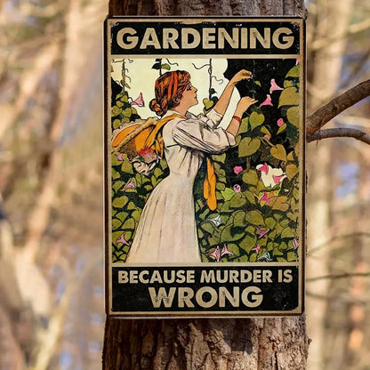 Funny Retro Aluminum Metal Sign for Home or Cafe Decor