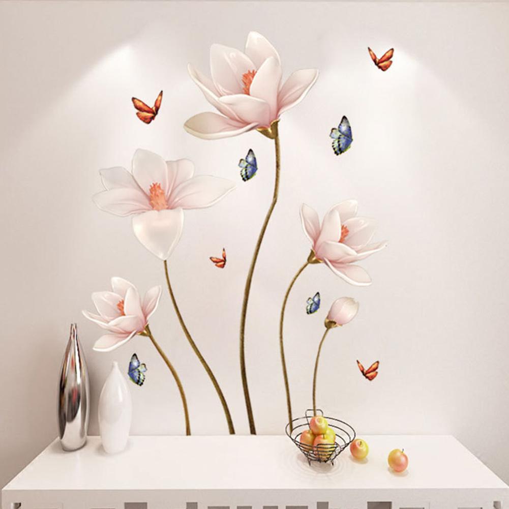 Removable 3D Colorful Butterfly Flower Wall Sticker