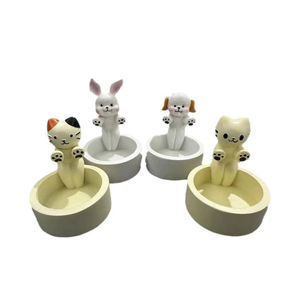 Creative Cartoon Cat Candle Holder for Home Decor