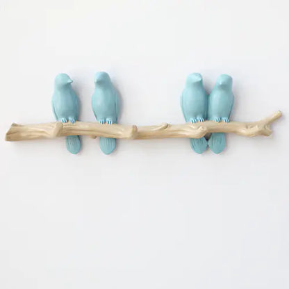 Creative Solid Color Resin Bird Wall Decor Hooks