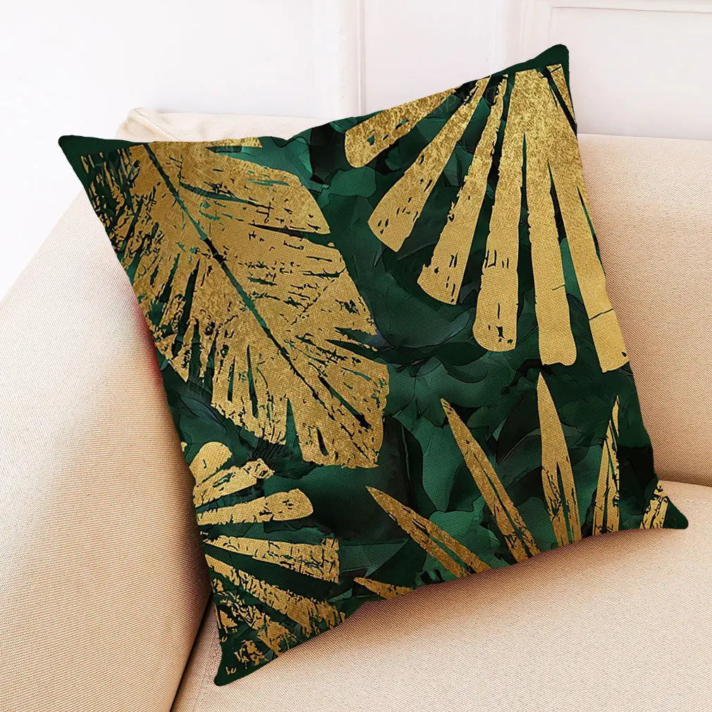 Art Deco Cotton Linen Pillowcase for Office & Home