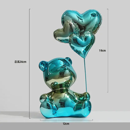 Luxury Electroplated Balloon Bear Decor for Home