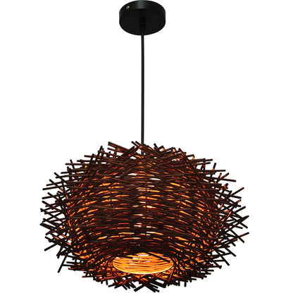 Southeast Asian Rattan Pendant Light