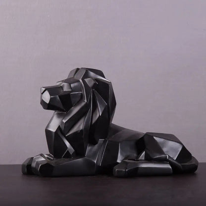 Nordic Resin Lion Figurine for Home and Office Decor