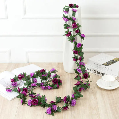 Artificial Rose Garland for Home and Garden Decor