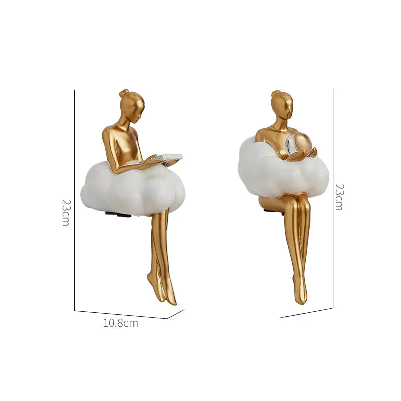 Original Design Cloud Girl Figurine for Home Decor