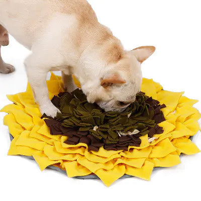 Sunflower Pet Snuffle Mat for Slow Feeding and Training