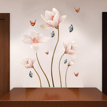 Removable 3D Colorful Butterfly Flower Wall Sticker