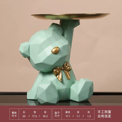 Nordic Bear Key Storage Tray for Home Entry Decor