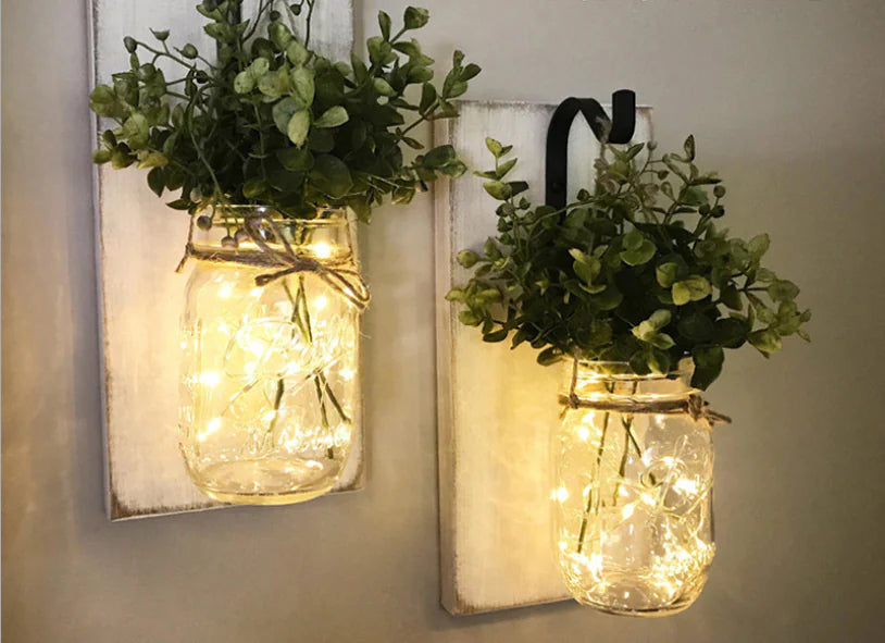 Solar Mason Jar Hanging Light for Garden, Balcony, and Home Decor