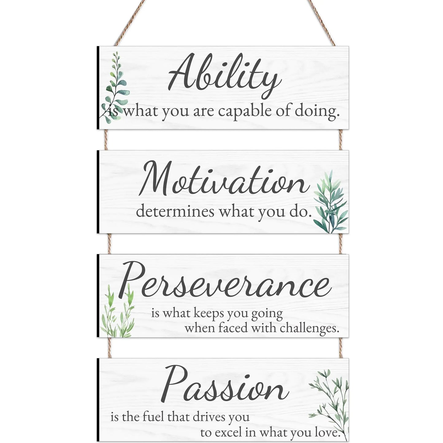 White Office Wall Decor Inspirational Wall Art for Women 4 Pieces Motivational Decorations for Work Home Office Décor