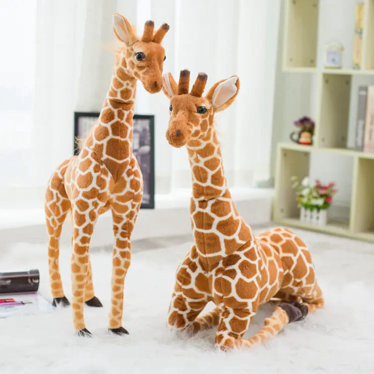 Realistic Plush Giraffe Toy for Kids and Home Decor