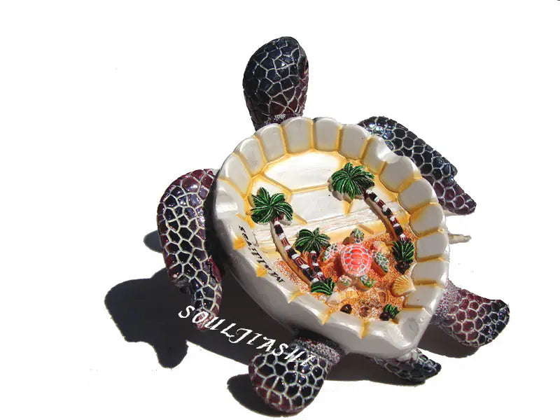 Maldives Souvenir Resin Turtle Ashtray Home Decor