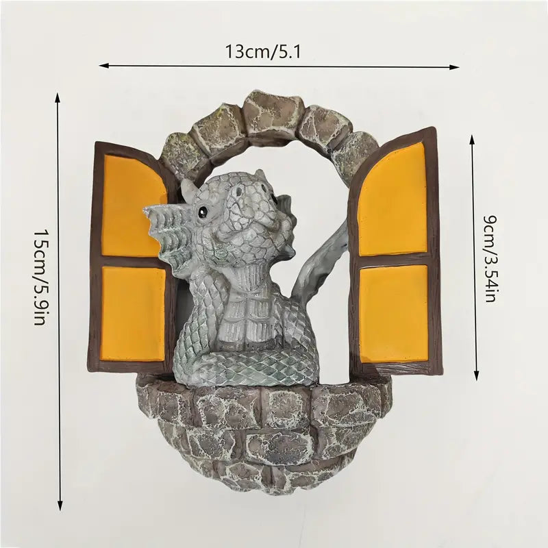 Small Dragon Resin Wall Decor for Home Decoration