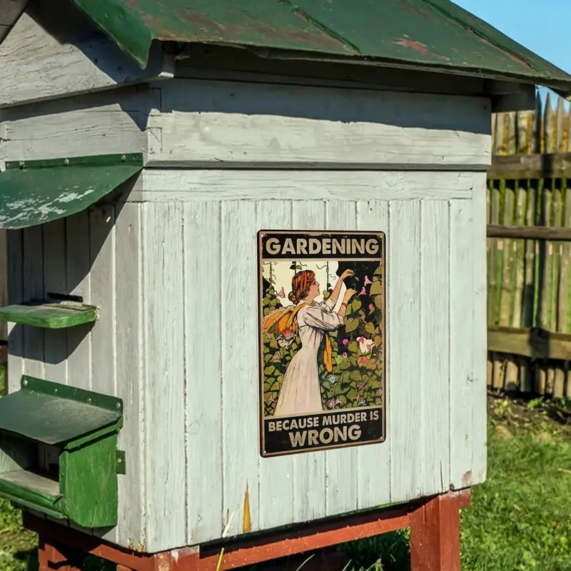 Funny Retro Aluminum Metal Sign for Home or Cafe Decor