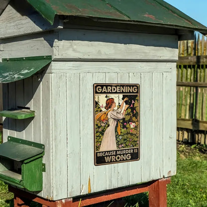 Funny Retro Aluminum Metal Sign for Home or Cafe Decor