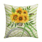 Sunflower Butterfly Printed Throw Pillow Cover