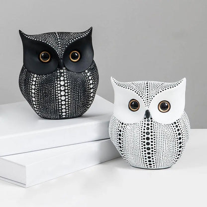 Modern Minimalist Cute Ceramic Owl Decor