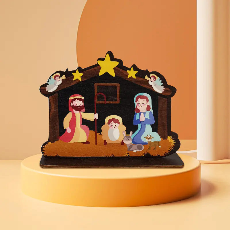 Nativity Scene with Mary, Joseph, and Three Wise Men Decor