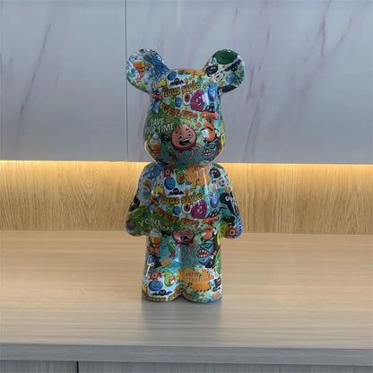 New Cute Heart Bear Figurine for Living Room Decor