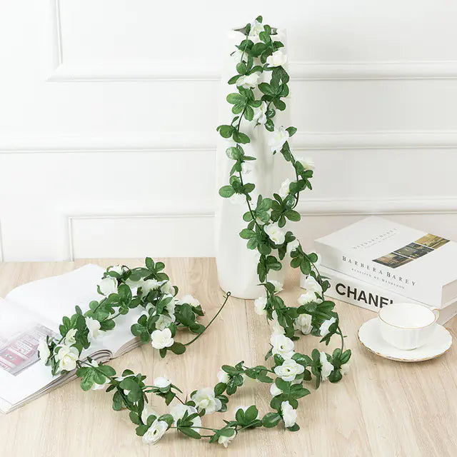 Artificial Rose Garland for Home and Garden Decor