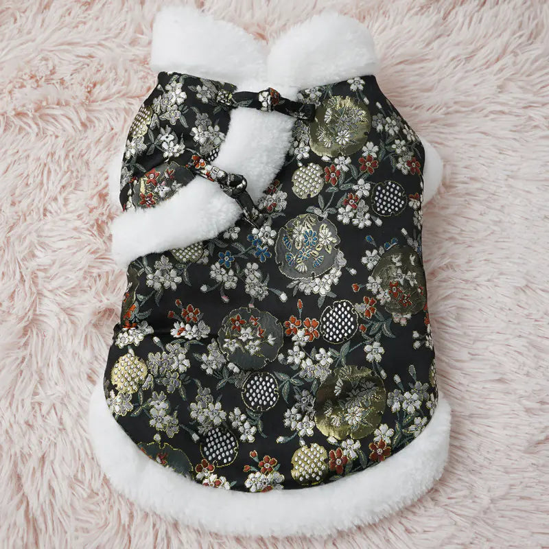 Thick Cotton Pet Clothes for New Year Warmth