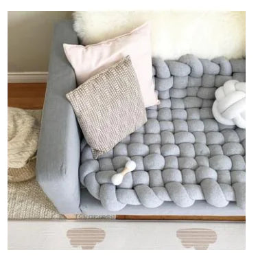 INS Handmade Twisted Cotton Floor Mat for Home Decor