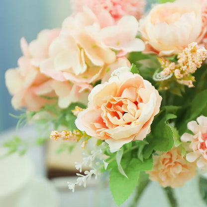 Custom Faux Peony Flower Bouquet for Home Decor