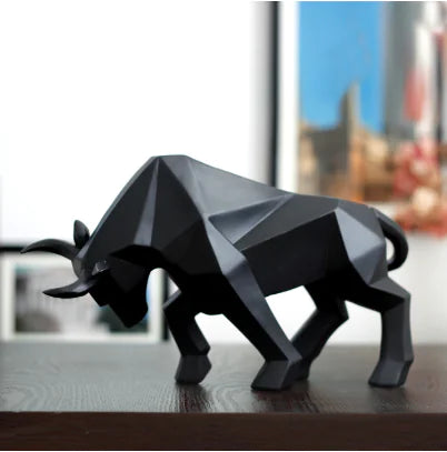 Modern Bull Home Decor Resin Sculpture for Coffee Table