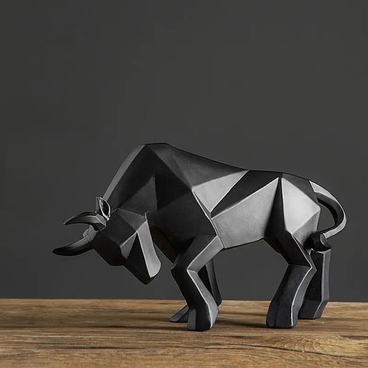 Modern Bull Home Decor Resin Sculpture for Coffee Table