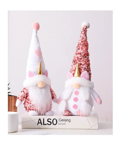 Mini Gnome Plush Doll with Sequins - Creative Decor