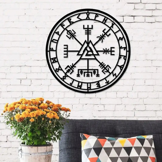 Viking Compass Wall Art Decor - Norse Mythology Symbol